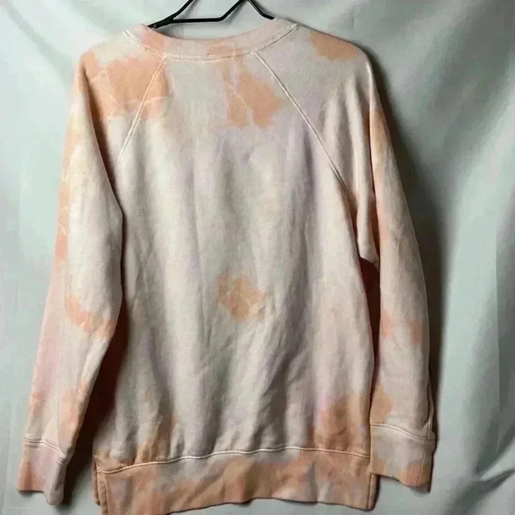 VICTORIA SECRET PINK SOFT CREW SWEATSHIRT WOMENS SIZE XS PEACH AND PINK TYE DYE - Picture 11 of 11
